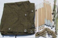東ドイツ軍ポンチョ、ペグ、ポール付き