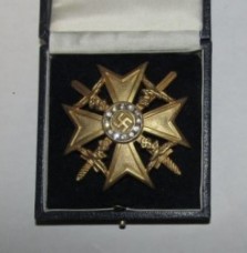 ナチスドイツ軍　スパニッシュクロスダイヤモンド付き　ケース入り　レプリカ