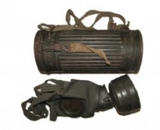 ナチスドイツ軍　武装SSガスマスク　実物