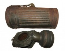 ナチスドイツ軍　ガスマスク　実物