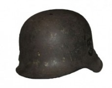 ナチスドイツ軍　シングルデカールM42ヘルメット　実物