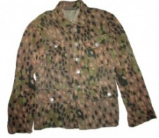 ナチスドイツ軍　武装SS、M44ドット服、実物