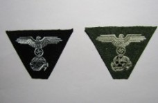 ナチスドイツ武装SS兵用帽章ウール製、レプリカ