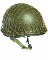 米軍M1第二次大戦ヘルメット、実物パーツ付き