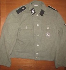ナチスドイツ軍　武装SSM44ワロニエ師団軍服、実物