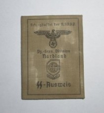 ナチスドイツ軍武装SSノルトラント師団身分証明書