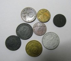 ナチスドイツコイン、実物8枚セット