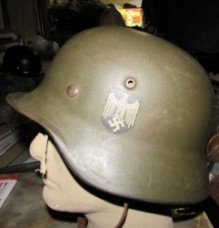 ナチスドイツ軍　国防軍M35ヘルメット　ダブルデカール　実物