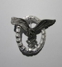 ナチスドイツ空軍パイロット章、銀、レプリカ