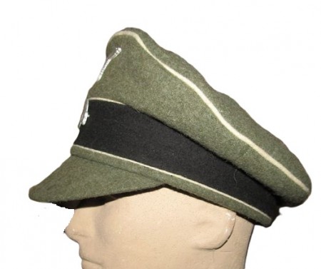 ナチスドイツ軍　武装SSクラッシュキャップ　実物　布ツバ製