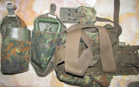 ドイツ軍BW最新装備品8点セット、中古極上品、G36Kマガジンポーチ新品