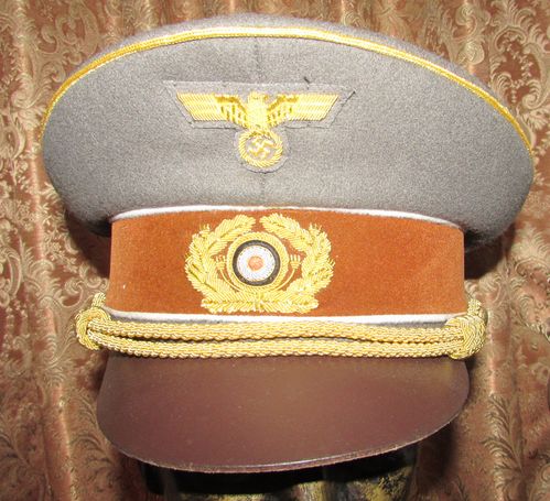 ヒトラー制帽、後期型、58cm | ナチス軍服販売 BWドイツ軍服販売