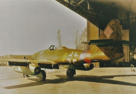 ナチスドイツ軍　Me262カラー写真　