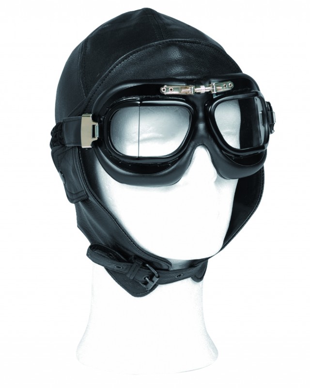 ナチスドイツ空軍同型飛行帽、黒、レプリカ | ナチス軍服販売 BW