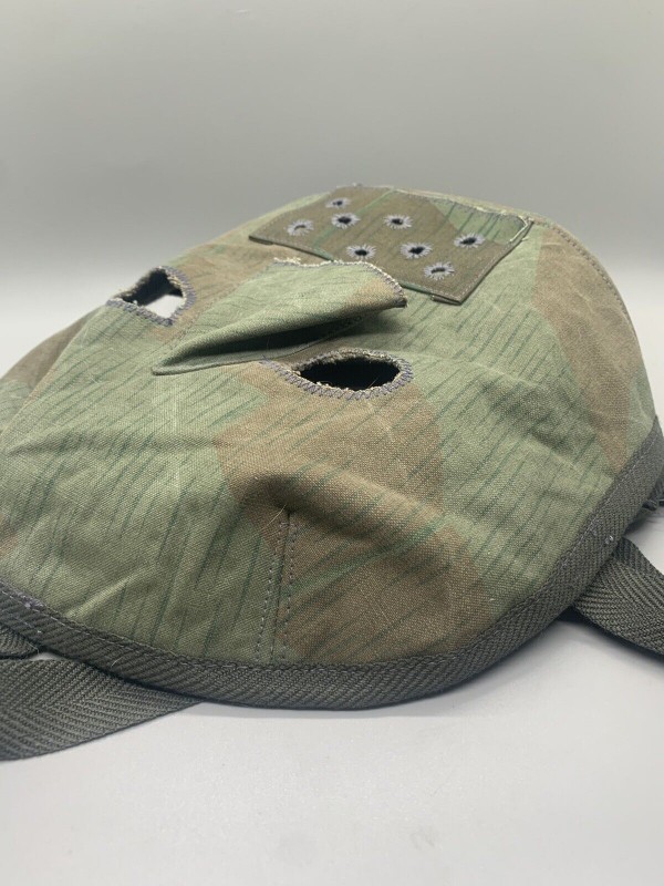 ナチスドイツ軍　国防軍狙撃兵用フェースマスク　実物生地使用品