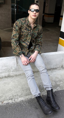 USMCマーパット、ウッドランド戦闘服上、実物、中古極上品