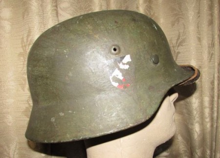 ナチスドイツ軍　国防軍M36ダブルデカールヘルメット　シェルのみ実物