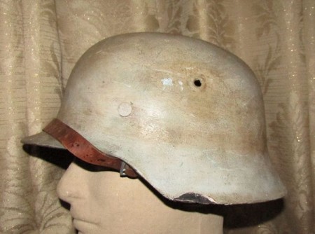 ナチスドイツ軍　石膏付きM42ヘルメット　実物
