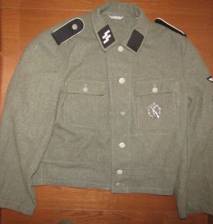 ナチスドイツ軍　武装SSM44ワロニエ師団軍服、実物