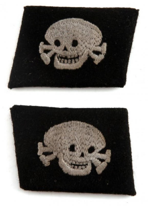 ナチスドイツ軍武装SS髑髏師団襟章、実物 | ナチス軍服販売 BW