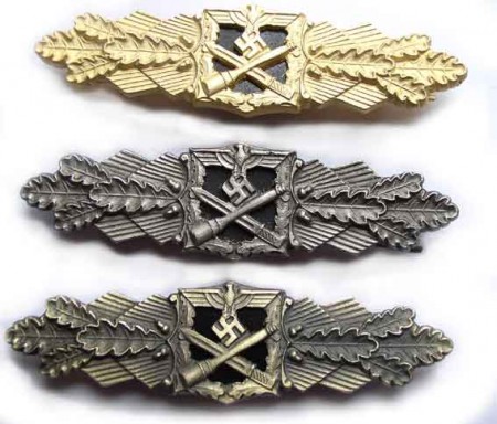 ナチスドイツ白兵戦章、レプリカ金、銀、銅