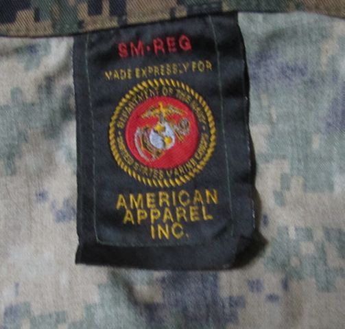 USMCマーパット、ウッドランド戦闘服上、実物、中古極上品