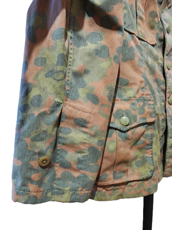 ナチスドイツ軍　武装SSプレーンツリー迷彩ジャケット+帽子　実物　極上品