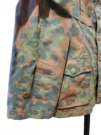 ナチスドイツ軍　武装SSプレーンツリー迷彩ジャケット+帽子　実物　極上品