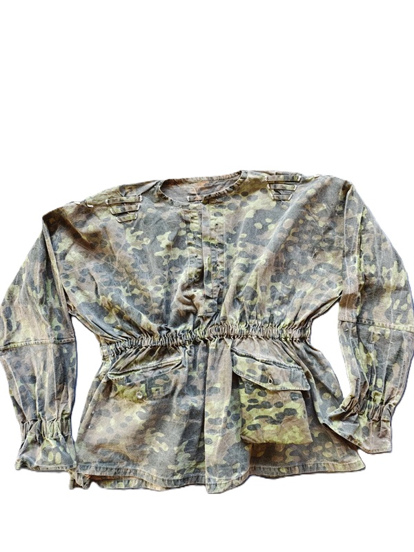 ナチスドイツ軍　武装SSプレーンツリー迷彩巣モック　実物