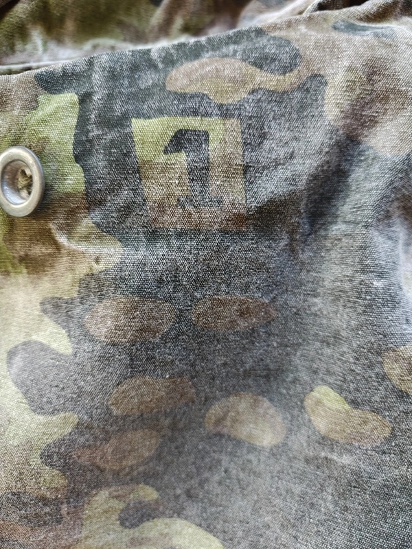 ナチスドイツ軍　武装SSプレーンツリー迷彩巣モック　実物