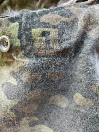 ナチスドイツ軍　武装SSプレーンツリー迷彩巣モック　実物