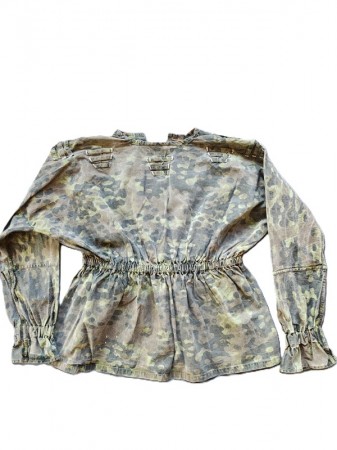 ナチスドイツ軍　武装SSプレーンツリー迷彩巣モック　実物