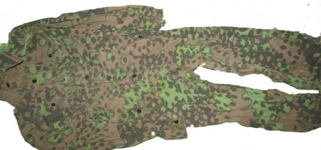 ナチスドイツ軍　武装SSパンッーア繋ぎ服　実物