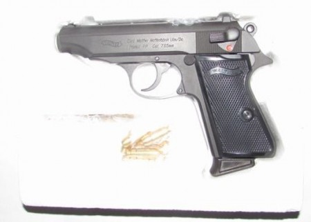 ナチスドイツ軍　ワルサーPPK/Sモデルガン+ホルスター