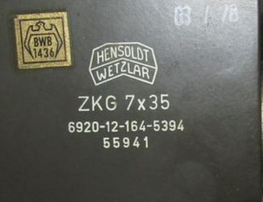 BWドイツ軍　監視装置　7×35　ヘンソルダットワッツアー製