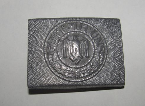 ナチスドイツ軍　国防軍バックル　実物