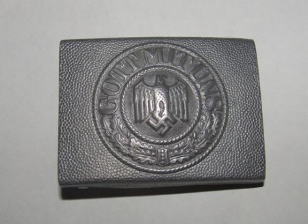 ナチスドイツ軍　国防軍バックル　実物