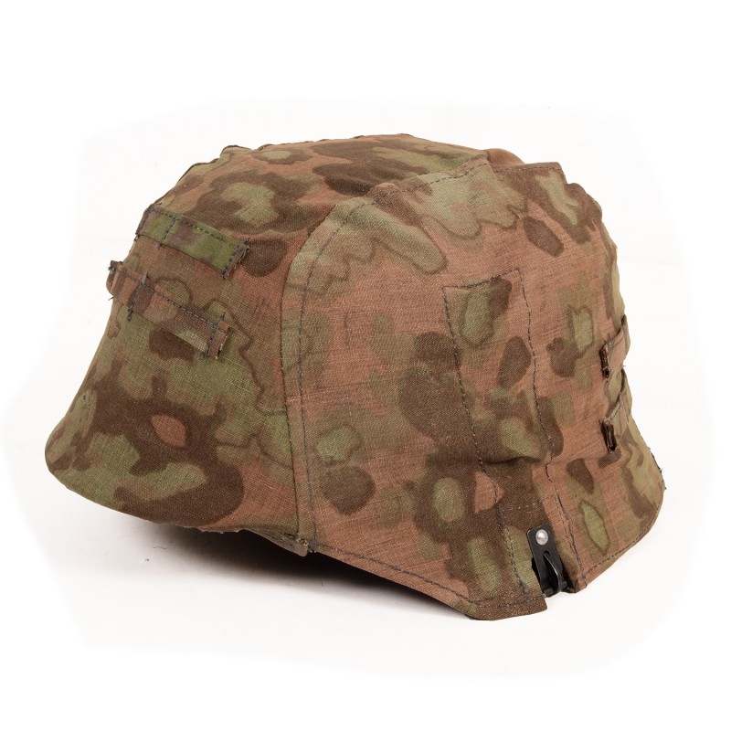 ナチスドイツ軍　武装SSオークBヘルメットカバー　オリジナル生地使用品