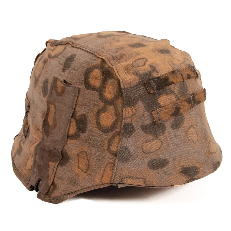 ナチスドイツ軍　武装SSオークBヘルメットカバー　オリジナル生地使用品