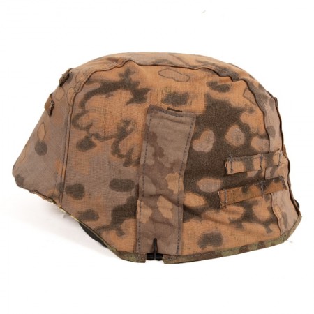 ナチスドイツ軍　武装SSオークBヘルメットカバー　オリジナル生地使用品