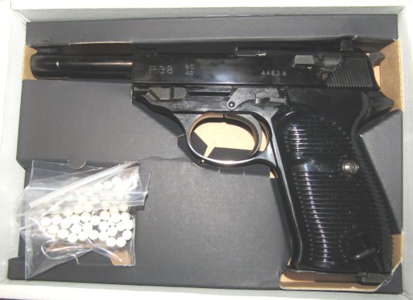 マルゼン　P38ブラックメタル　ブローバック　中古その2
