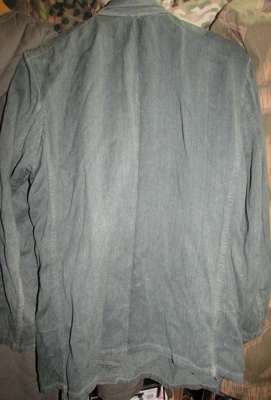 ナチスドイツ軍　HBT生地作業服　実物　良品