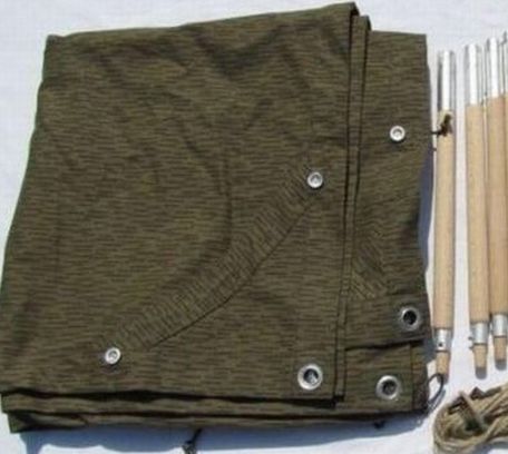 東ドイツ軍ポンチョ、ペグ、ポール付き