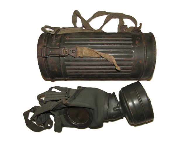 ナチスドイツ軍　武装SSガスマスク　実物