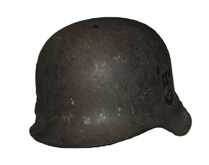 ナチスドイツ軍　シングルデカールM42ヘルメット　実物