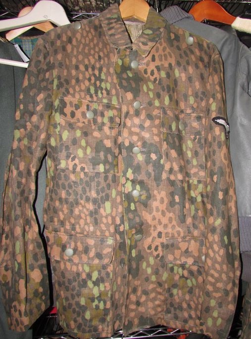 輝く高品質な WWⅡ ドイツ軍 迷彩服 M44ドット迷彩 ズボン Mサイズ 麻生地（1 個人装備