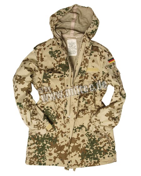 BWドイツ軍服、砂漠迷彩パーカ,中古、新同品、サバゲー用品