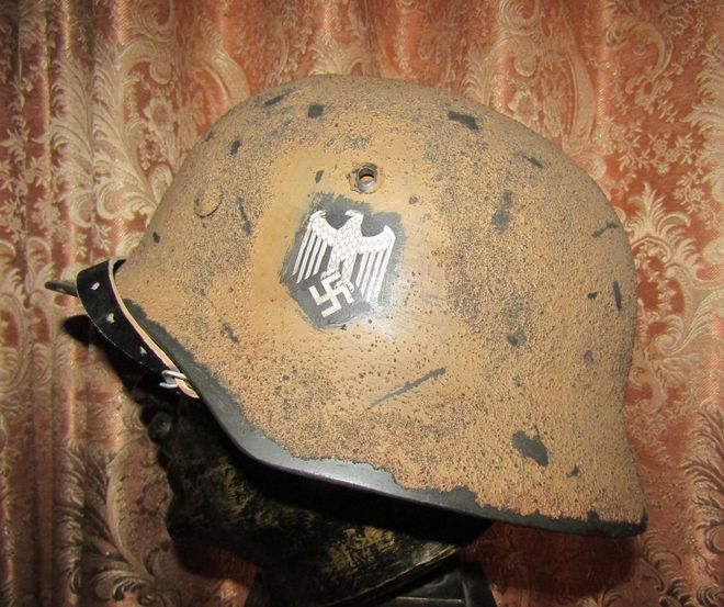 ナチスドイツアフリカ軍団M35ヘルメット、シェルのみ実物 | ナチス軍服 