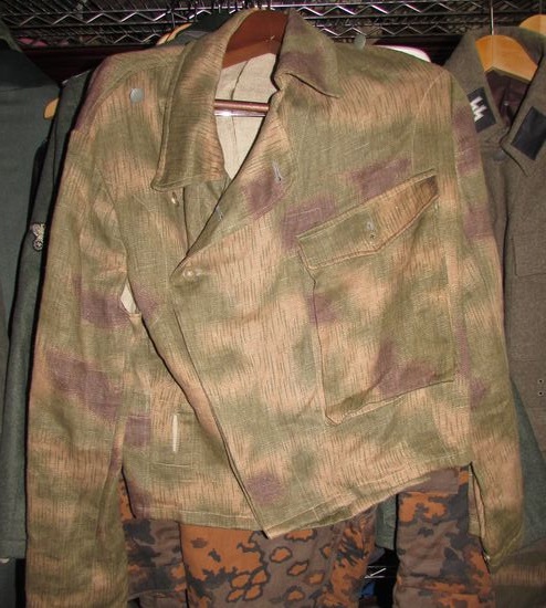 ナチスドイツ軍　HBT生地ウォーター迷彩Pz服　実物?