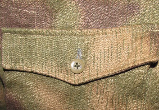 ナチスドイツ軍　HBT生地ウォーター迷彩Pz服　実物?